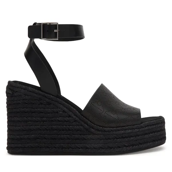 Calvin Klein Espadrile Calvin Klein Wedge Espad 70 Aop Lth HW0HW03138 Crna