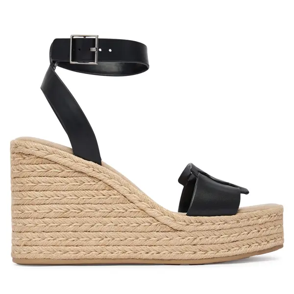 Calvin Klein Espadrile Calvin Klein Wedge Espad 70 Embl Lth HW0HW02897 Crna