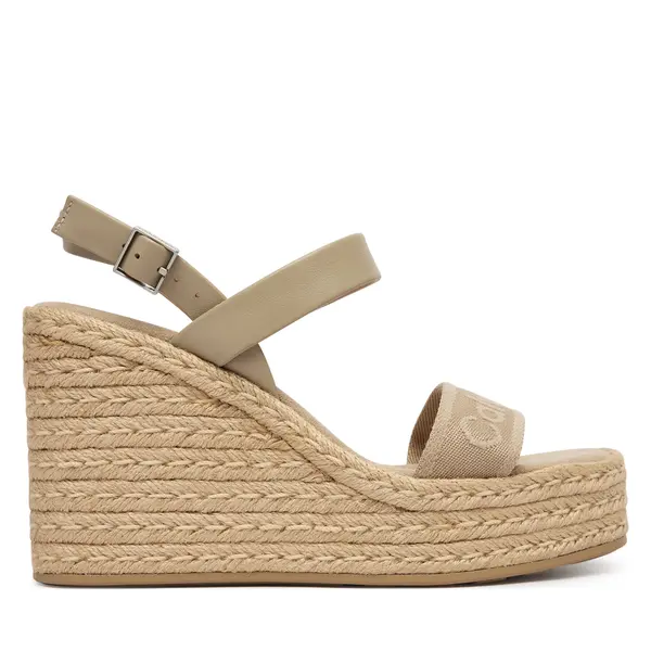 Calvin Klein Espadrile Calvin Klein Wedge Espad 70 Webbing Lth HW0HW02901 Bež
