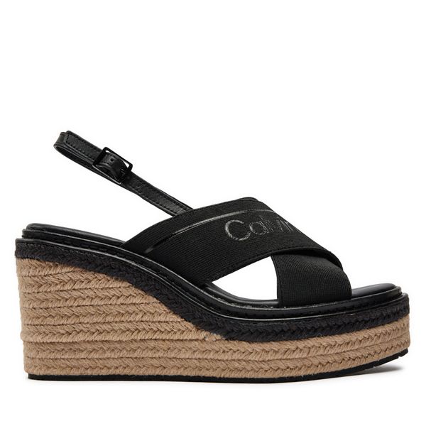 Calvin Klein Espadrile Calvin Klein Wedge Sandal 50 He HW0HW01965 Crna