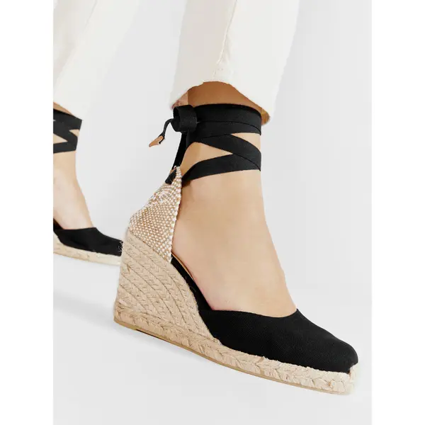 Castañer Espadrile Castañer Carina/8/001 020962-100 Crna