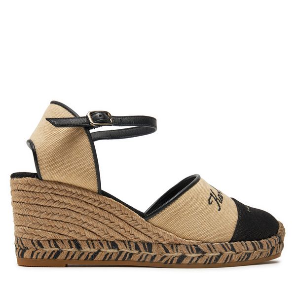 KARL LAGERFELD Espadrile KARL LAGERFELD KL32203 Natural Canvas W/Black