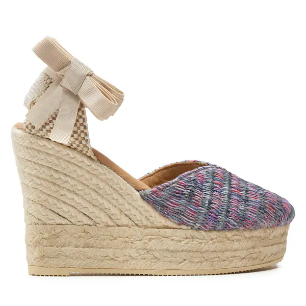 Manebi Espadrile Manebi Acapulco Heart-Shaped Wedge Espadrilles G 0.6 WH Ružičasta