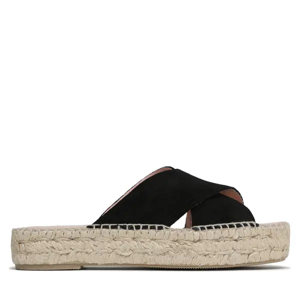 Manebi Espadrile Manebi Double Sole X Bands Sandals K 1.0 DX Crna