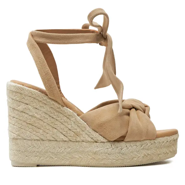 Manebi Espadrile Manebi Hamptons Wedge Espadrilles With Knot M 1.1 WS Bež