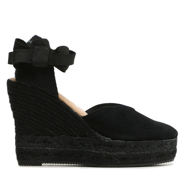 Manebi Espadrile Manebi Heart-Shaped Wedge Espadrilles R 2.2 WH Black On Tone