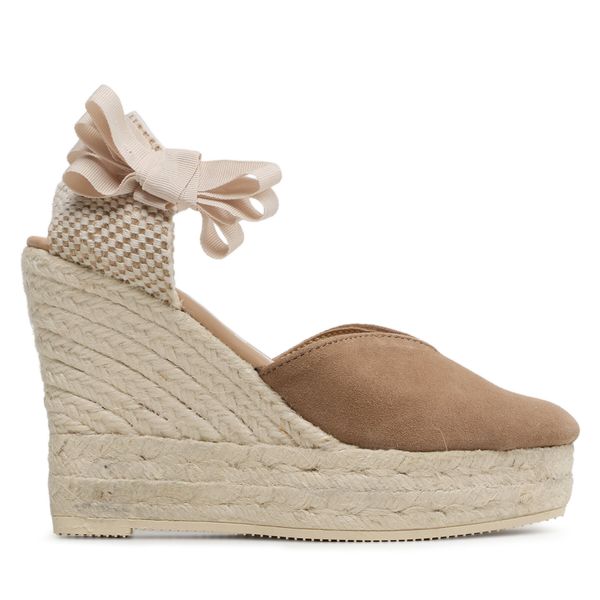 Manebi Espadrile Manebi Heart-Shaped Wedge Espadrilles W 1.9 WH Vintage Taupe