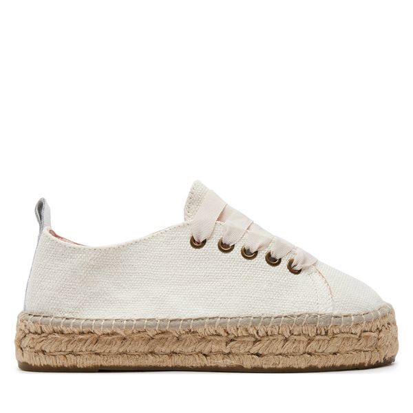 Manebi Espadrile Manebi La Havana Lace-Up Espadrilles O 7.0 E0 Bijela