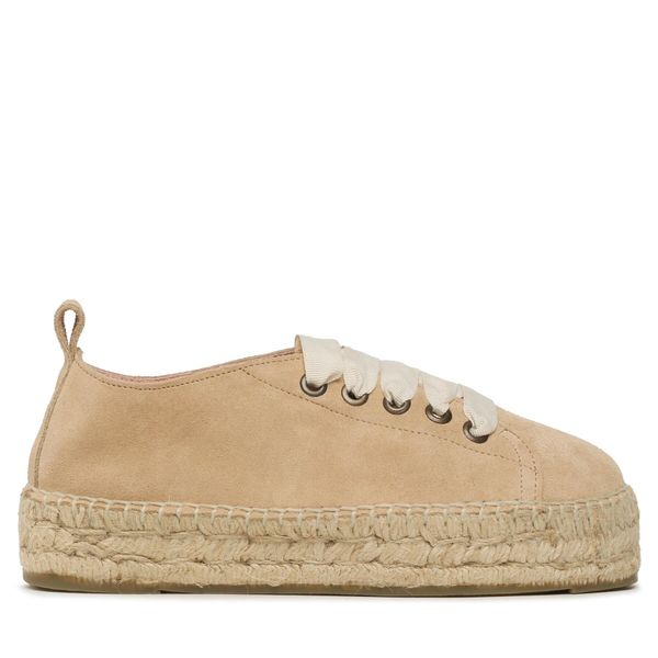 Manebi Espadrile Manebi Lace-Up Espadrilles K 1.1 E0 Champagne Beige