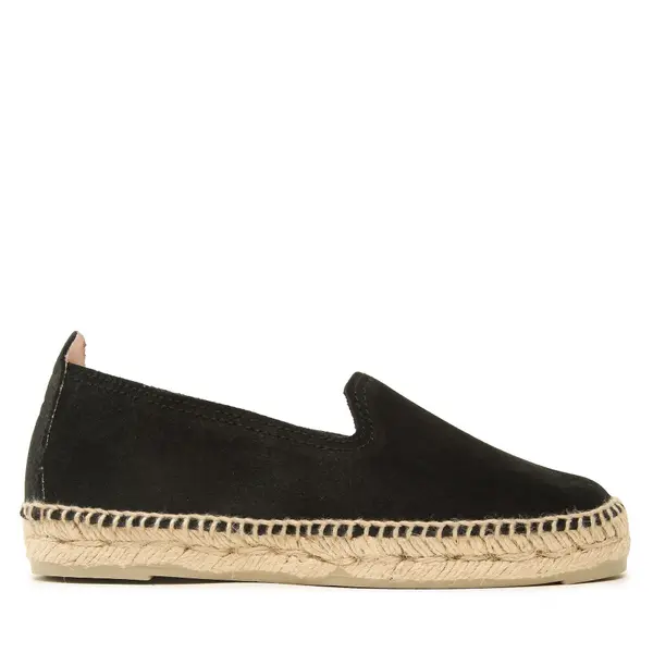 Manebi Espadrile Manebi Suede Flat Espadrilles Crna