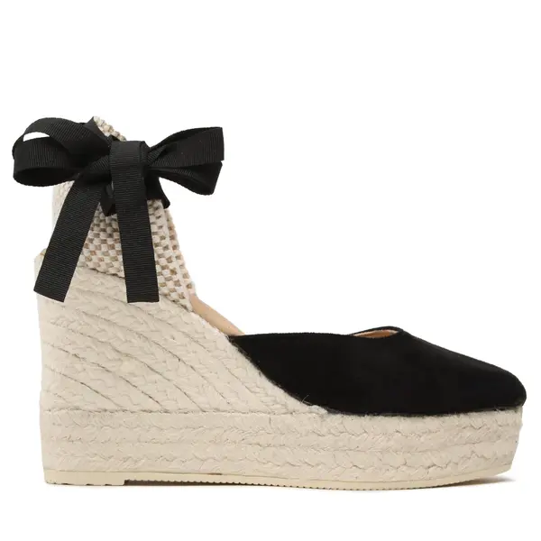 Manebi Espadrile Manebi Wedge Espadrilles K 1.0 WV Crna