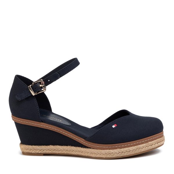 Tommy Hilfiger Espadrile Tommy Hilfiger Basic Closed Toe Mid Wedge FW0FW04787 Desert Sky DW5