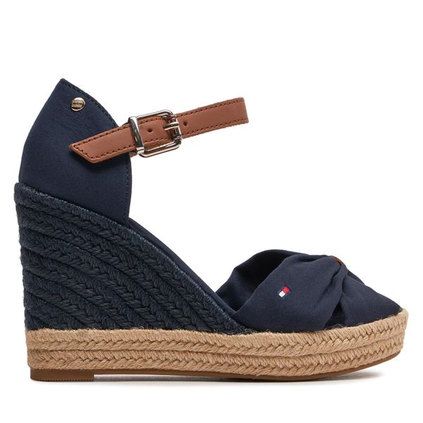 Tommy Hilfiger Espadrile Tommy Hilfiger Basic Open Toe High Wedge FW0FW04784 Tamnoplava