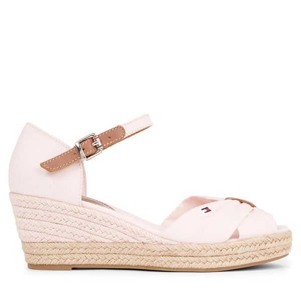 Tommy Hilfiger Espadrile Tommy Hilfiger Basic Open Toe Mid Wedge FW0FW04785 Whimsy Pink TJQ