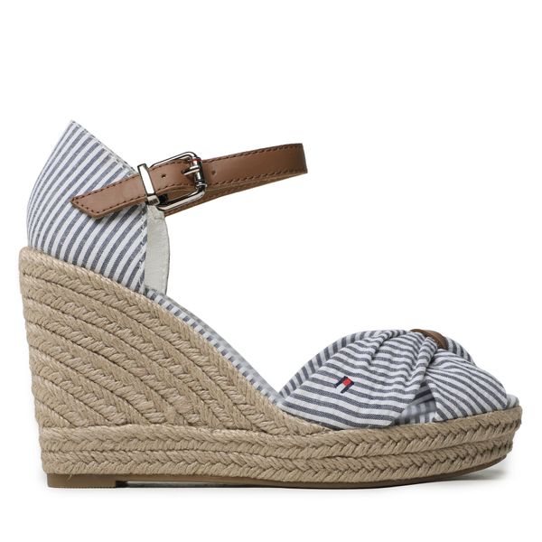 Tommy Hilfiger Espadrile Tommy Hilfiger Basic Seersucker High Wedge FW0FW07160 Plava