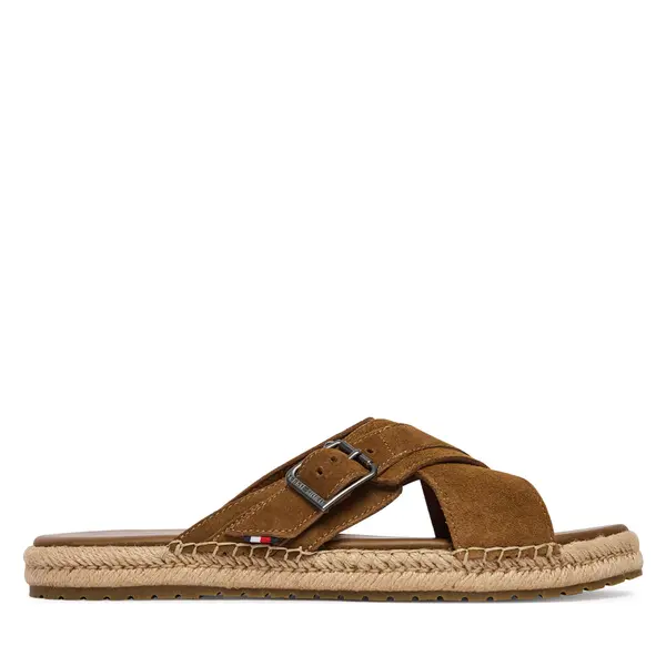 Tommy Hilfiger Espadrile Tommy Hilfiger Buckle Flexible Sandals FM0FM05772 Smeđa