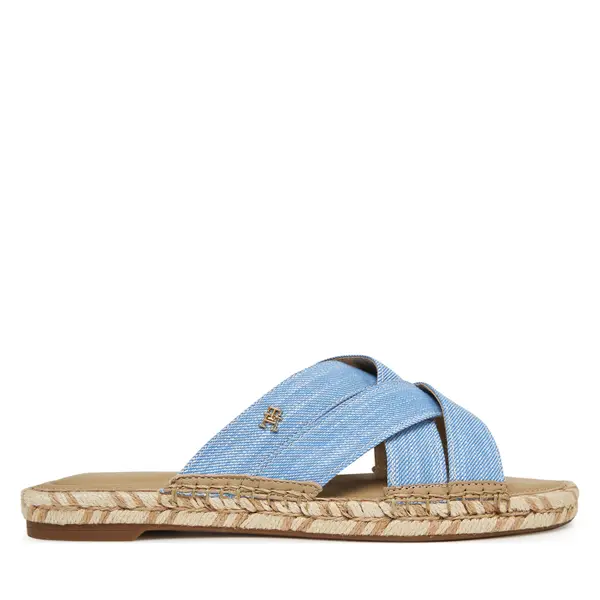 Tommy Hilfiger Espadrile Tommy Hilfiger Chambray Espadrille Mule FW0FW08501 Plava