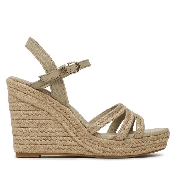 Tommy Hilfiger Espadrile Tommy Hilfiger Essential Basic Wedge Sandal FW0FW07220 Sandalwood RBT