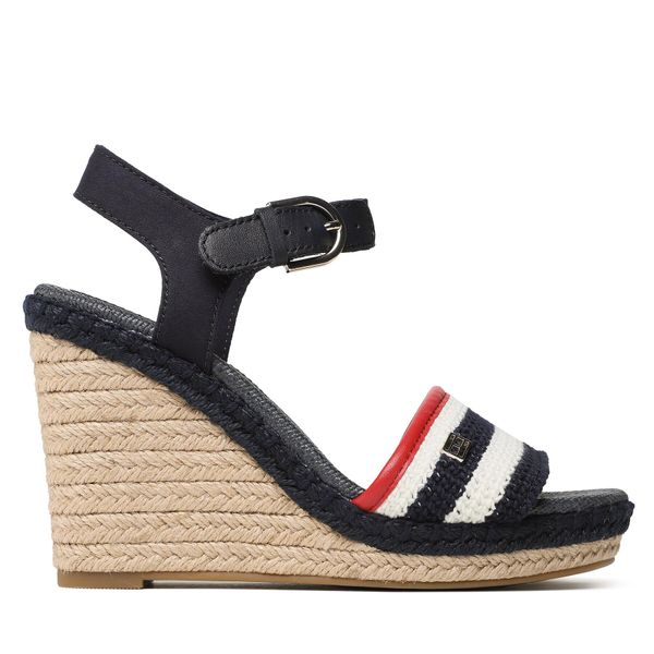 Tommy Hilfiger Espadrile Tommy Hilfiger Feminine Crochet High Wedge FW0FW07274 Space Blue DW6