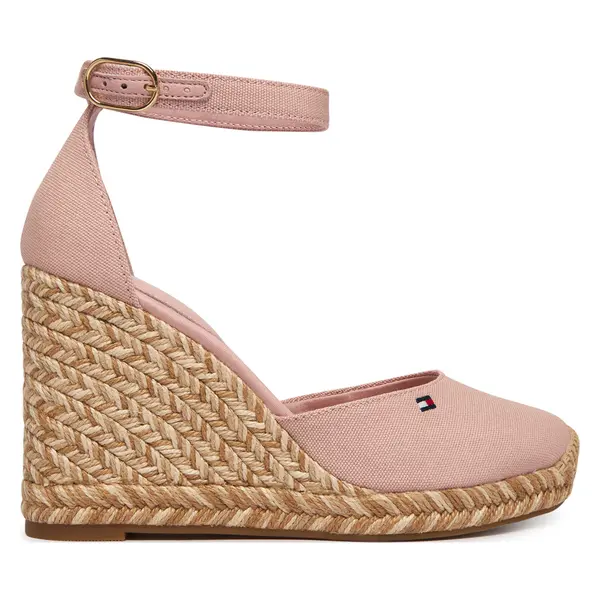 Tommy Hilfiger Espadrile Tommy Hilfiger Flag High Wedge Espad Closed Toe FW0FW09225 Ružičasta