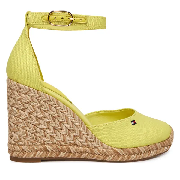 Tommy Hilfiger Espadrile Tommy Hilfiger Flag High Wedge Espad Closed Toe FW0FW09225 Žuta