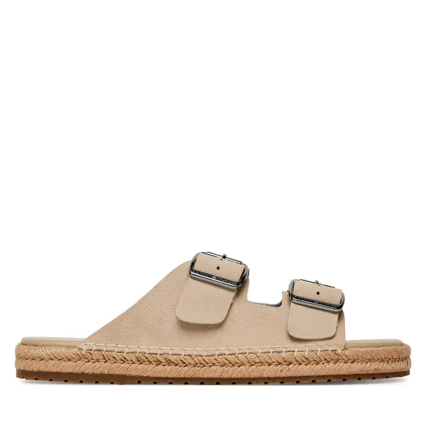 Tommy Hilfiger Espadrile Tommy Hilfiger Flex Jutte Hilfiger Suede Sandal FM0FM05503 Bež