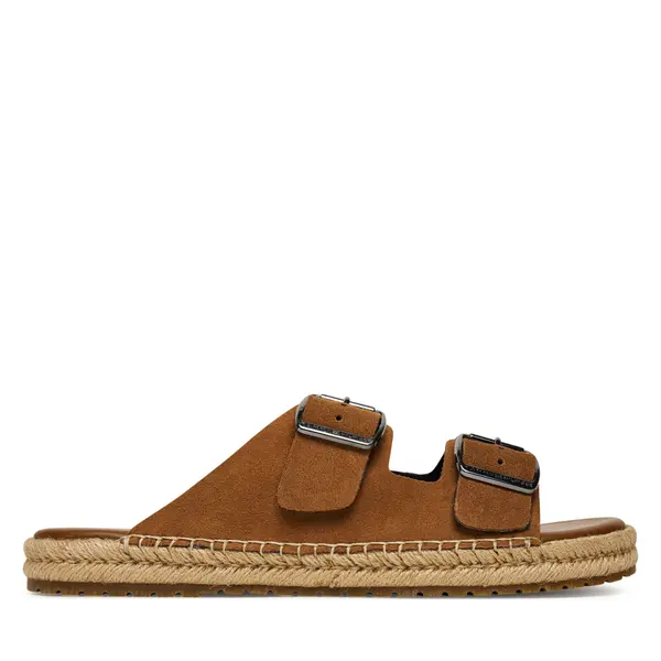 Tommy Hilfiger Espadrile Tommy Hilfiger Flex Jutte Hilfiger Suede Sandal FM0FM05503 Smeđa