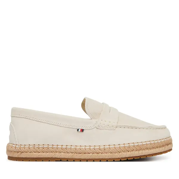Tommy Hilfiger Espadrile Tommy Hilfiger Flexible Hilfiger Sde Espadrille FM0FM05794 Écru
