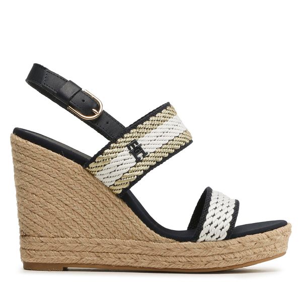 Tommy Hilfiger Espadrile Tommy Hilfiger Golden Webbing Wedge FW0FW07089 Space Blue DW6
