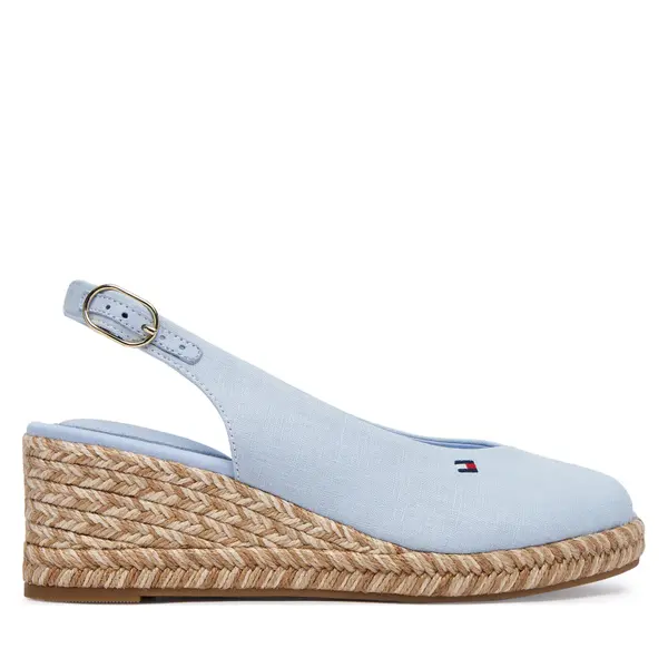 Tommy Hilfiger Espadrile Tommy Hilfiger Hemp Slingback Wedge Espadrilles FW0FW09472 Svijetlo plava