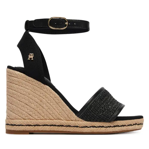 Tommy Hilfiger Espadrile Tommy Hilfiger High Wedge Espad FW0FW09471 Crna