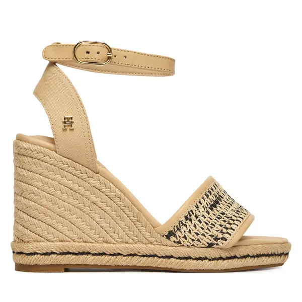 Tommy Hilfiger Espadrile Tommy Hilfiger High Wedge Espad FW0FW09471 Svijetlo bež