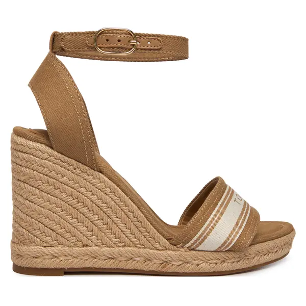 Tommy Hilfiger Espadrile Tommy Hilfiger High Wedge Espad Webbing FW0FW09342 Bež