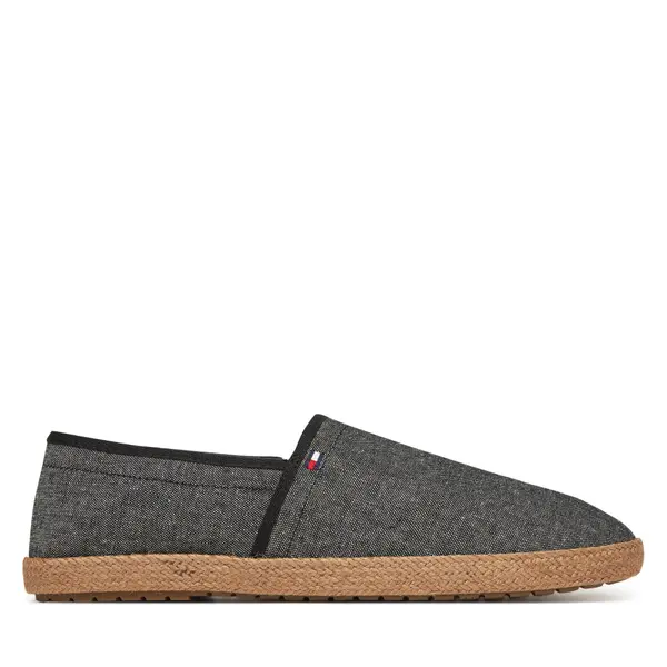 Tommy Hilfiger Espadrile Tommy Hilfiger Hilfiger Chambray Espadrille FM0FM05391 Crna