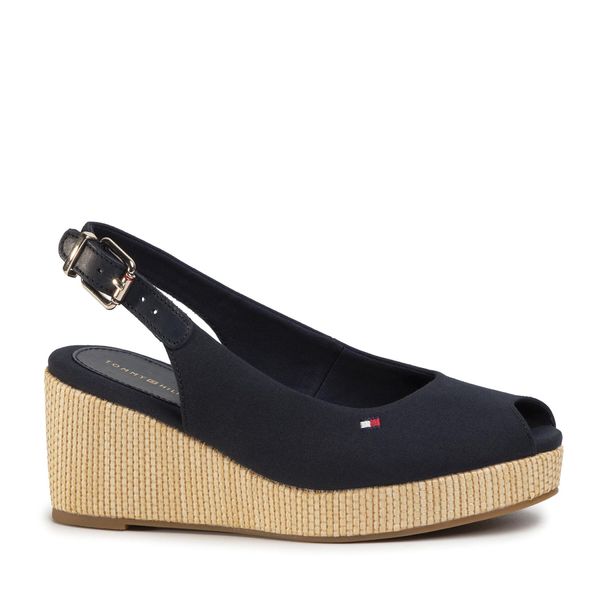 Tommy Hilfiger Espadrile Tommy Hilfiger Iconic Elba Sling Back Wedge FW0FW04788 Desert Sky DW5