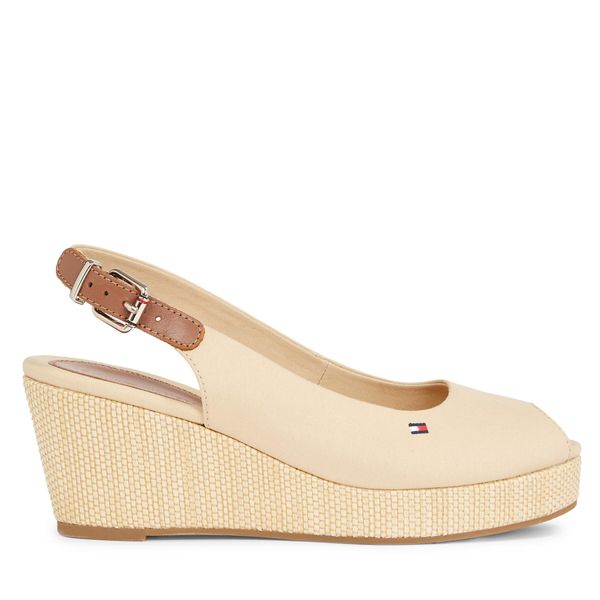 Tommy Hilfiger Espadrile Tommy Hilfiger Iconic Elba Sling Back Wedge FW0FW04788 Harvest Wheat ACR