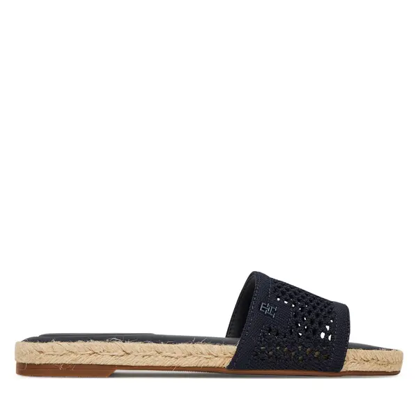 Tommy Hilfiger Espadrile Tommy Hilfiger Knit Mesh Espadrille Flat Sandal FW0FW08744 Tamnoplava