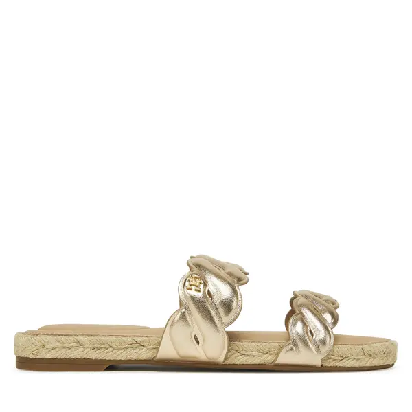 Tommy Hilfiger Espadrile Tommy Hilfiger Metallic Rope Espadrille Mule FW0FW08670 Zlatna