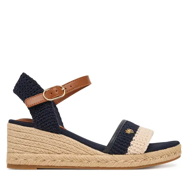 Tommy Hilfiger Espadrile Tommy Hilfiger Mid Espad Wedge Crochet FW0FW09516 Tamnoplava