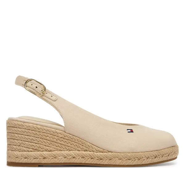 Tommy Hilfiger Espadrile Tommy Hilfiger Mid Wedge Espad Slingback FW0FW09228 Bež