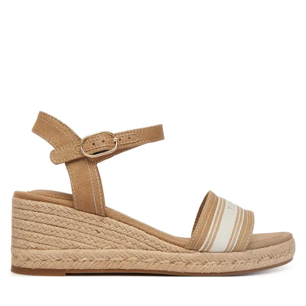 Tommy Hilfiger Espadrile Tommy Hilfiger Mid Wedge Espad Webbing FW0FW09230 Bež