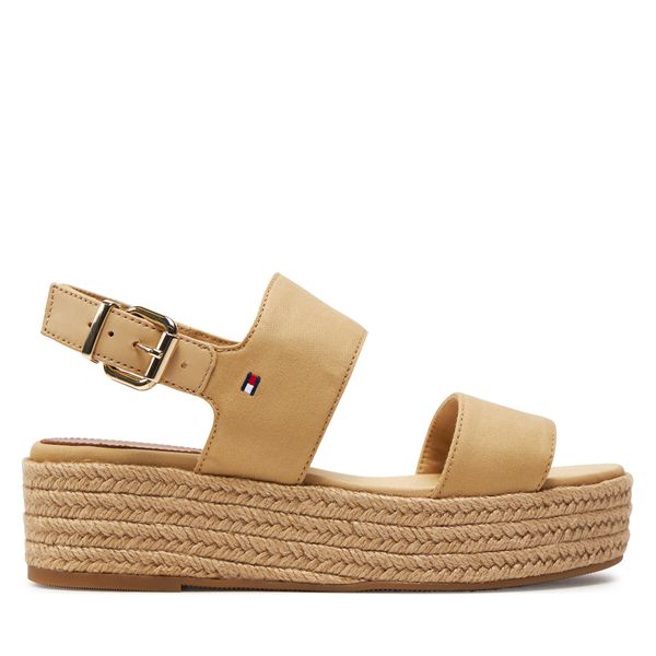 Tommy Hilfiger Espadrile Tommy Hilfiger Mid Wedge Sandal FW0FW07885 Harvest Wheat ACR