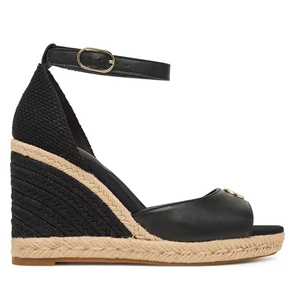 Tommy Hilfiger Espadrile Tommy Hilfiger Plate High Wedge Espad FW0FW09517 Crna