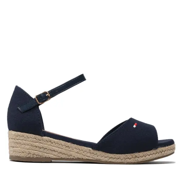 Tommy Hilfiger Espadrile Tommy Hilfiger Rope Wedge Sandal T3A7-32185-0048 M Tamnoplava