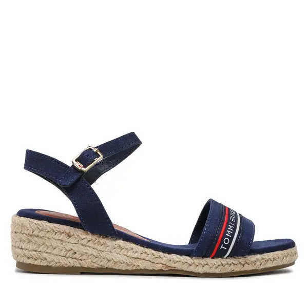 Tommy Hilfiger Espadrile Tommy Hilfiger Rope Wedge Sandal T3A7-32777-0048 M Tamnoplava
