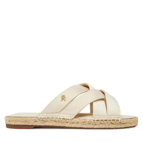 Tommy Hilfiger Espadrile Tommy Hilfiger Satin Espadrille Mule FW0FW08502 Bež
