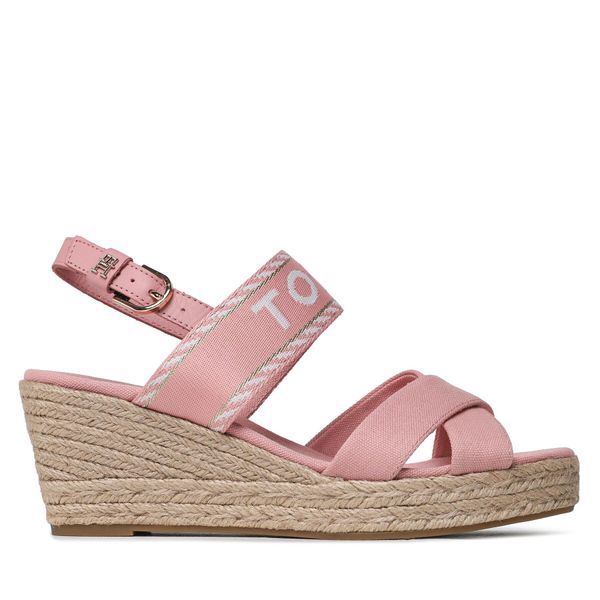 Tommy Hilfiger Espadrile Tommy Hilfiger Seasonal Webbing Mid Wedge FW0FW07091 Soothing Pink TQS