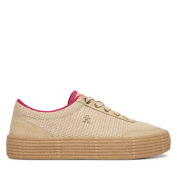 Tommy Hilfiger Espadrile Tommy Hilfiger Th Foxing Platform Rope FW0FW09173 Bež
