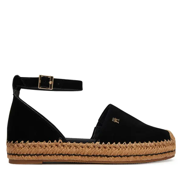 Tommy Hilfiger Espadrile Tommy Hilfiger Th Platform Espad Suede Strap FW0FW09144 Crna