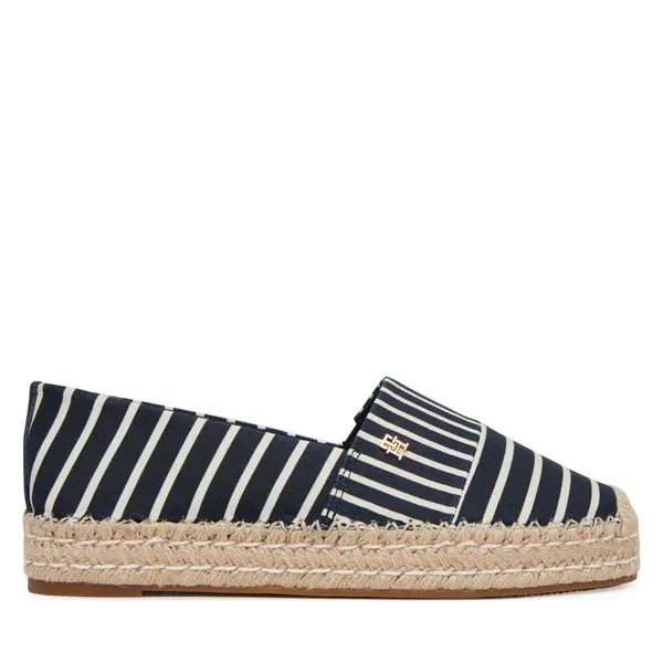 Tommy Hilfiger Espadrile Tommy Hilfiger Th Platform Espadrille Stripes FW0FW09143 Tamnoplava